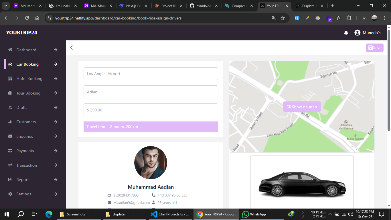 Hover Trip24 Dashboard