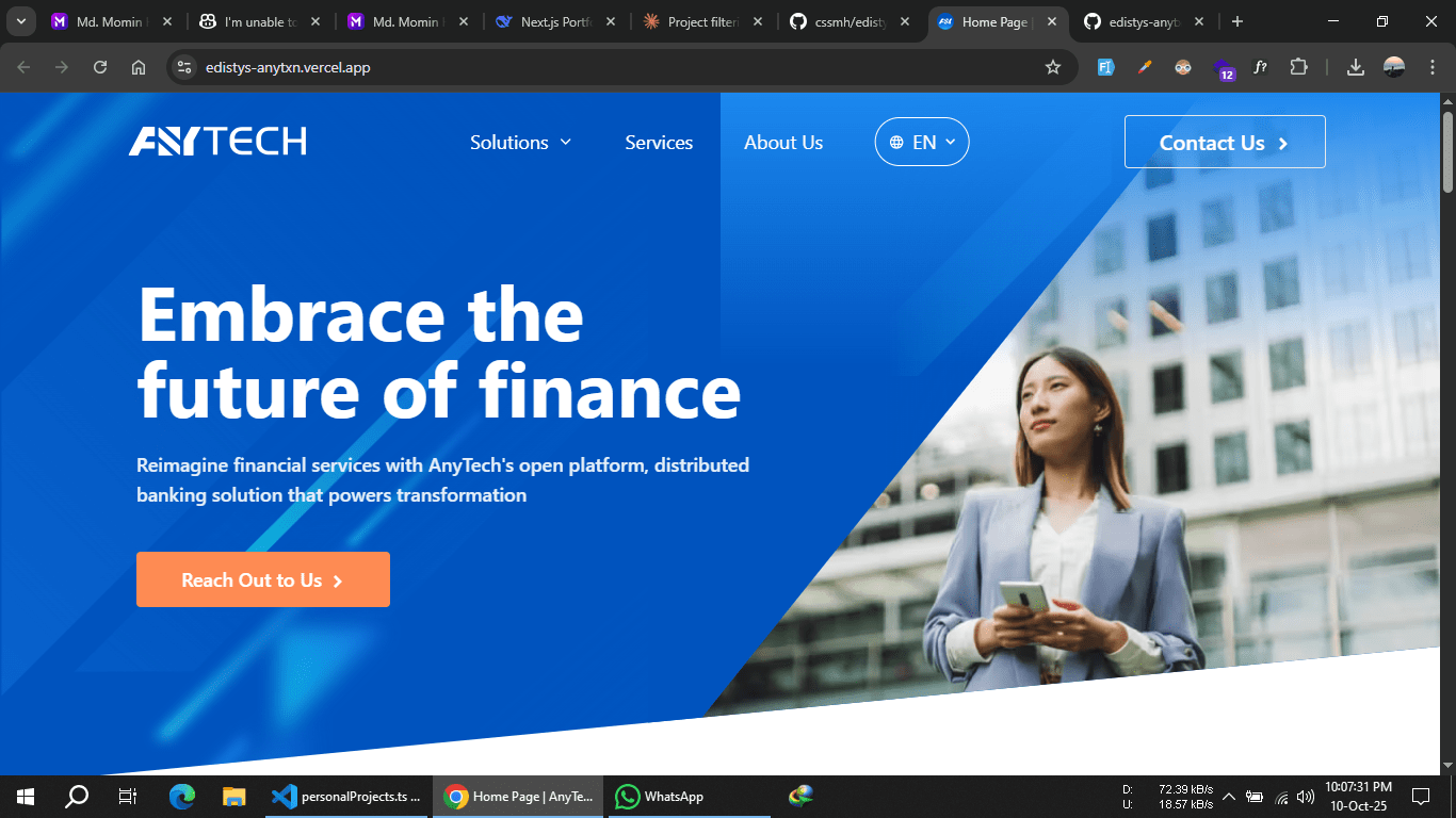 Hover Edistys - Modern Landing Page